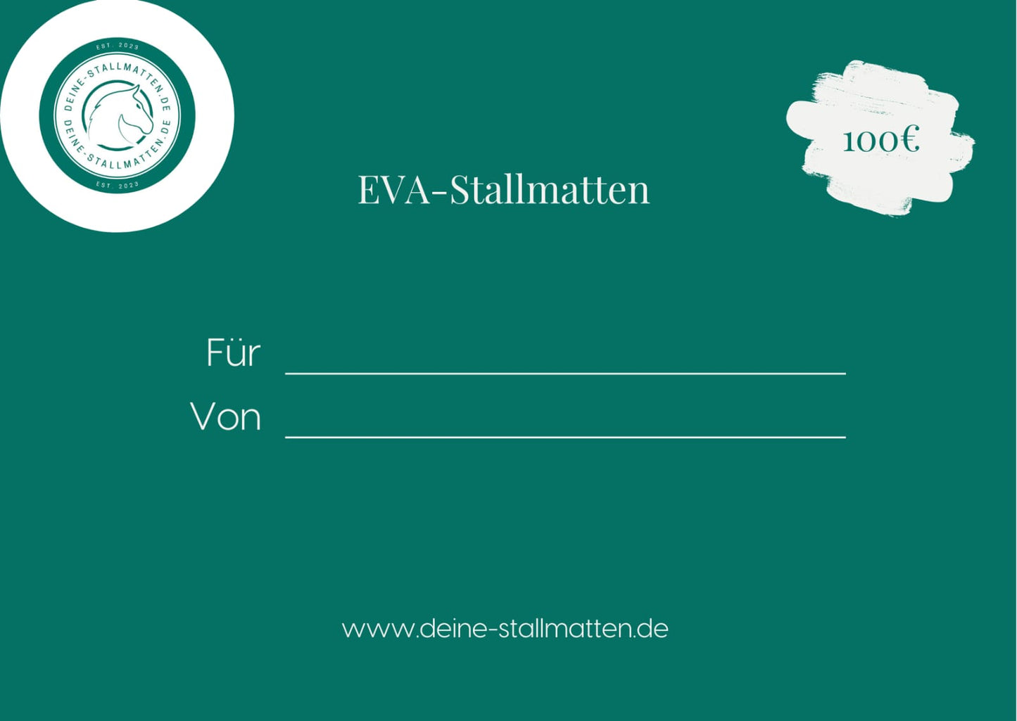 EVA Stallmatten Geschenkgutschein Neutral